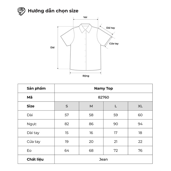 Áo peplum tay phồng cổ bẻ phối viền THE C.I.U, áo kiểu sơ mi dáng ôm chất denim thanh lịch - Namy Top | BigBuy360 - bigbuy360.vn