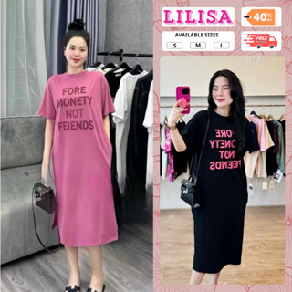  Váy bầu đầm bầu babydoll LILISA dáng dài tay ngắn thiết kế thời trang trẻ trung chất liệu cotton co dãn mềm mại 