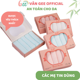 Sét 5 khăn sữa Gee 2 lớp sợi tre/ muslin cao cấp (30x30cm) siêu mềm mịn, thấm hút an toàn cho dạ bé.