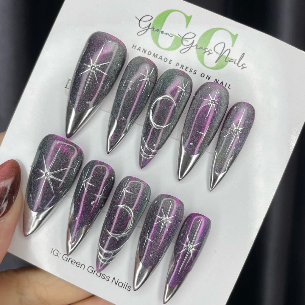 NAILBOX , Móng tay giả tráng gương cực Quang mắt mèo G0088.