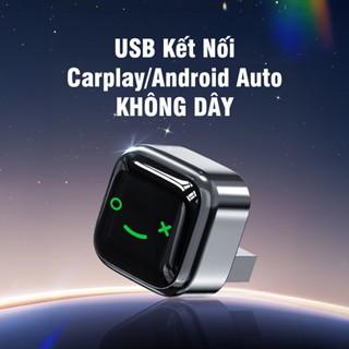  AUTREX M12 - USB Hỗ Trợ Chuyển Đổi Kết Nối Apple Carplay + Android Auto Không Dây Cho Ô Tô Xe Hơi 