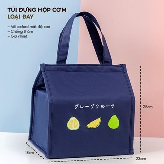  Túi Đựng Hộp Cơm Trưa Văn Phòng Loại Dày Giữ Nhiệt Chống Thấm Sức Chứa Lớn Túi Giữ Nhiệt Lót Bạc 