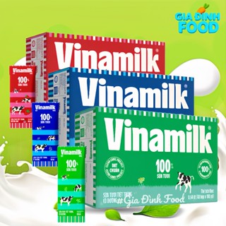   Date Mới  Thùng Sữa Tươi Tiệt Trùng VinaMilk 100%  48 hộp x 180ml   