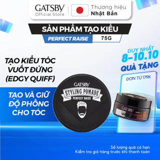Sáp vuốt tóc GATSBY Styling Pomade Perfect Raise, Pomade tạo kiểu Edge Quiff mạnh mẽ, tạo & giữ độ phồng tóc 75g