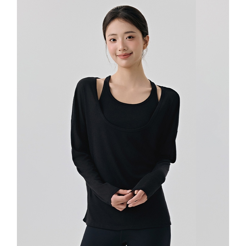 Áo thể thao nữ tay dài, dáng rộng, cổ tròn, chất liệu dệt kim từ sợi tổng hợp 85% Polyester + 15% Viscose AD-COCO | BigBuy360 - bigbuy360.vn