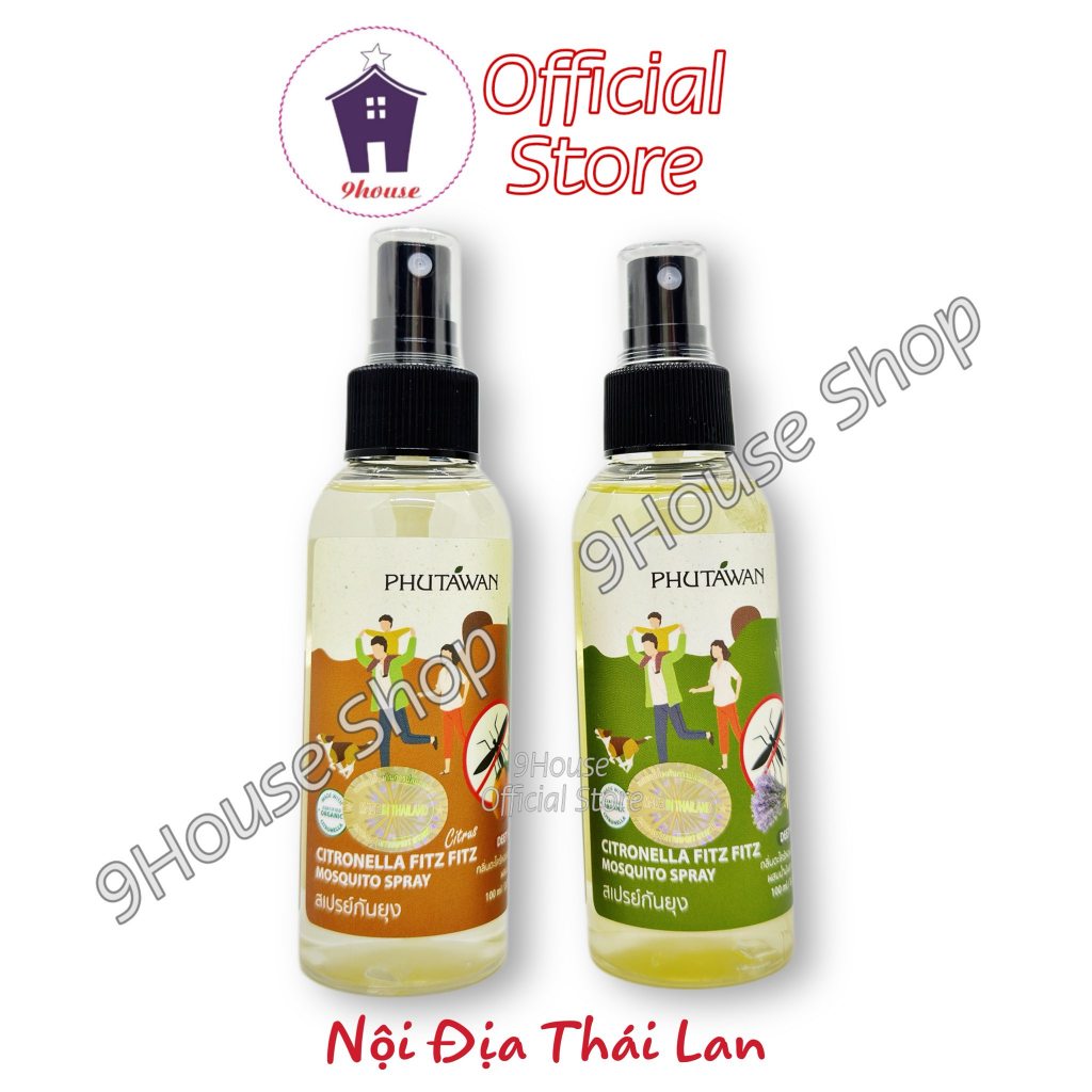 01 Chai Xịt chống muỗi Citronella Phutawan Thái Lan 100ml - An toàn cho bé & phụ nữ có thai