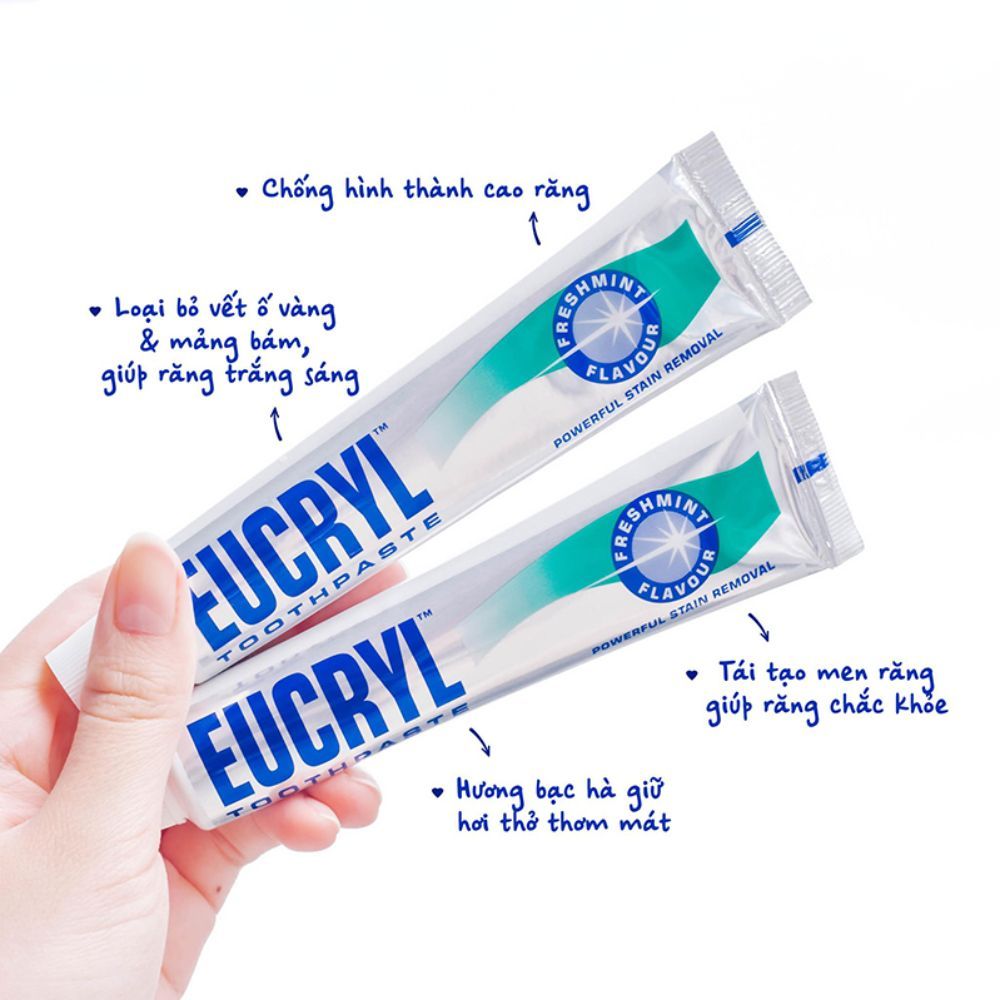 Ảnh 3 của Kem Đánh Răng EUCRYL Làm Trắng Răng Hương Bạc Hà