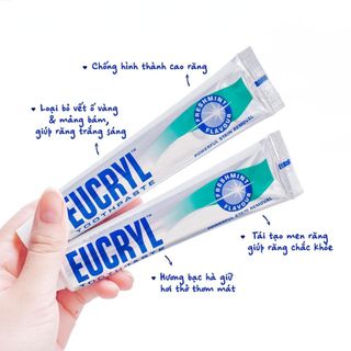 Kem Đánh Răng EUCRYL Làm Trắng Răng Hương Bạc Hà