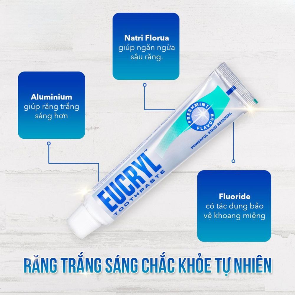 Ảnh 4 của Kem Đánh Răng EUCRYL Làm Trắng Răng Hương Bạc Hà