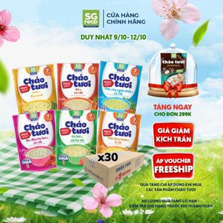 Thùng 30 Gói Cháo tươi BABY SG Food 6 vị 240g