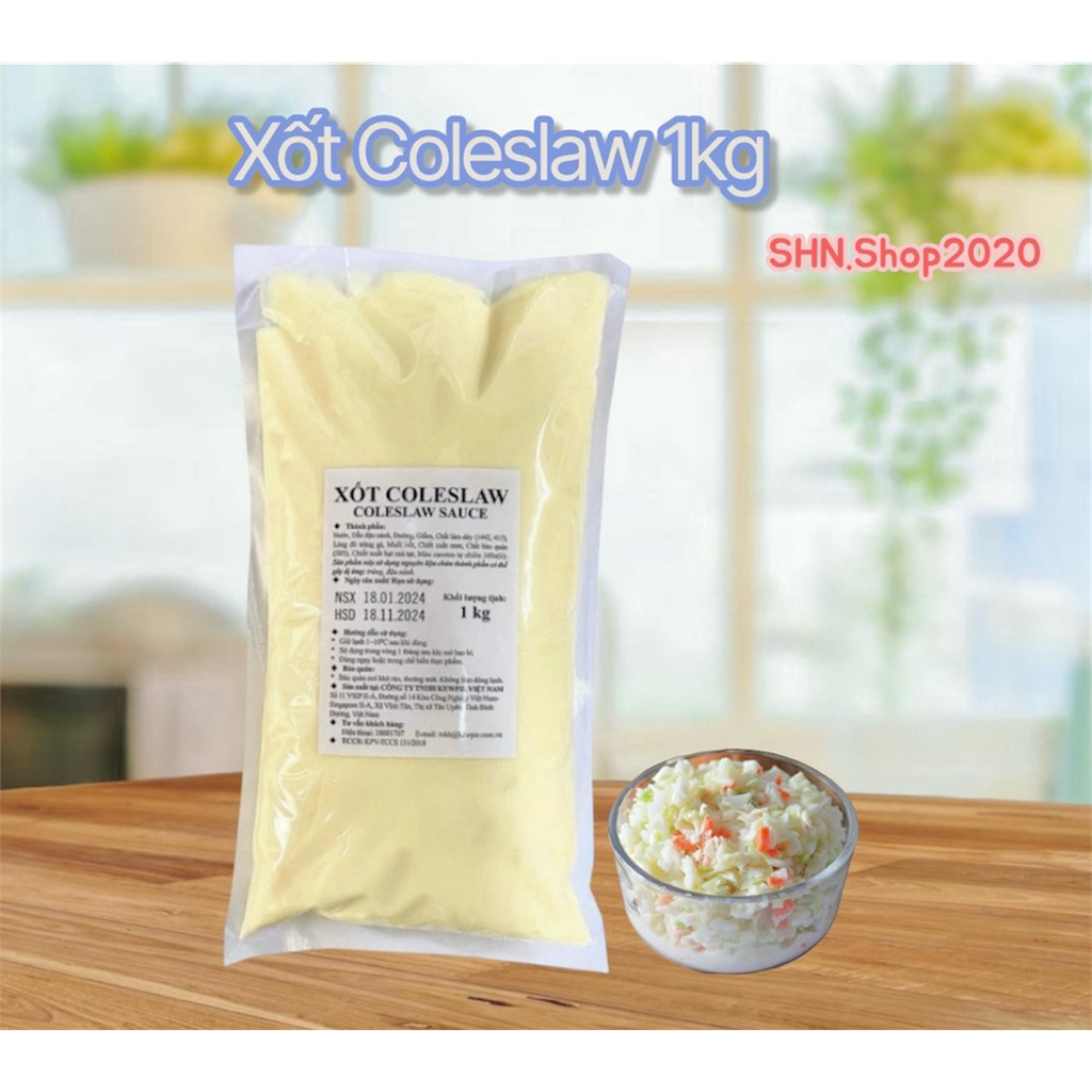 Xốt Coleslaw Kewpie 1kg tiện lợi sử dụng salad, chấm trộn