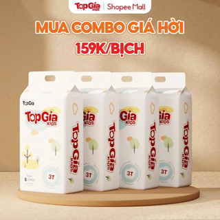 Tã/Bỉm Quần Dán Em Bé TOPGIAKIDS pH<7 Hỗ Trợ Kháng Khuẩn, Chống Tràn,Thấm Hút Tốt Khô Thoáng Cả Ngày