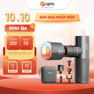 Máy massage mini cầm tay Cao Cấp Ajido MINI Q6 - Mát Xa Chuyên Sâu, Giảm Đau Nhức Cơ, Tích Hợp Đầu Massage Nóng & Lạnh