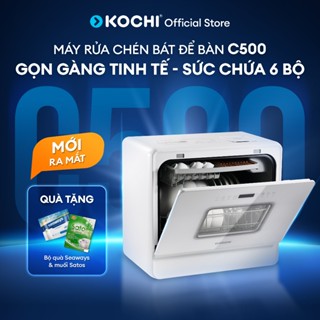 [MỚI RA MẮT ] Máy rửa chén bát để bàn KOCHI C500 - Sức chứa 6 bộ - Không cần lắp đặt - 5+1 chương trình rửa, sấy nóng