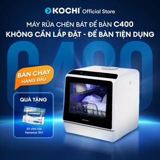 Máy Rửa Chén Để Bàn KOCHI C400 - Không Cần Lắp Đặt - 4 Bộ - 5 chương trình rửa - Sấy nóng khử trùng- Tiết Kiệm - Kochi V