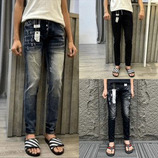  Quần jean nam đen,xanh pơ pồ dập nhăn trơn và rách đứng foem tag mác lụa  bảng 4 khuy Boy Phố 