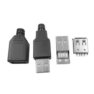Đầu Jack Cổng USB A Đực 4P + Vỏ