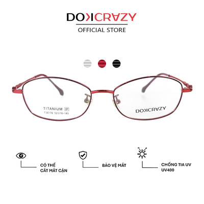 Gọng kính DOKCRAZY EDGE, chất liệu TITANIUM, nam nữ, siêu bền bỉ đơn giản tinh tế thanh lịch, nhẹ, chống ánh sáng xanh