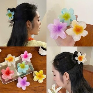  COMBO 10 Kẹp Tóc Hoa Sứ Màu Gradient Thời Trang Đi Biển 8CM 