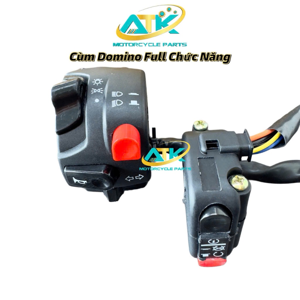 Cùm Công Tắc Domino Lắp Thông Dụng Nhiều Dòng Xe Gắn Máy Cùm Rời, Sirius, Wave..vv.Phụ Kiện