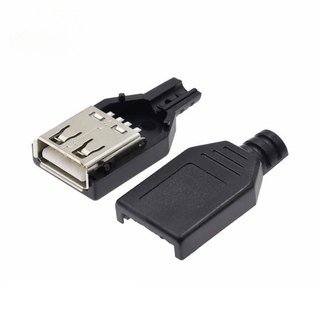 Đầu Jack Cổng USB A Cái 4P + Vỏ