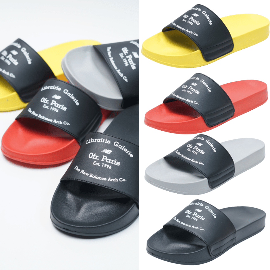 Dép quai ngang in chữ OFF 1996 N.B quai đen nam nữ nhiều màu thể thao