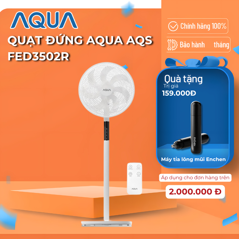 Quạt đứng AQUA AQS-FED3502R(W) - VN - Bảo hành AQUA chính hãng