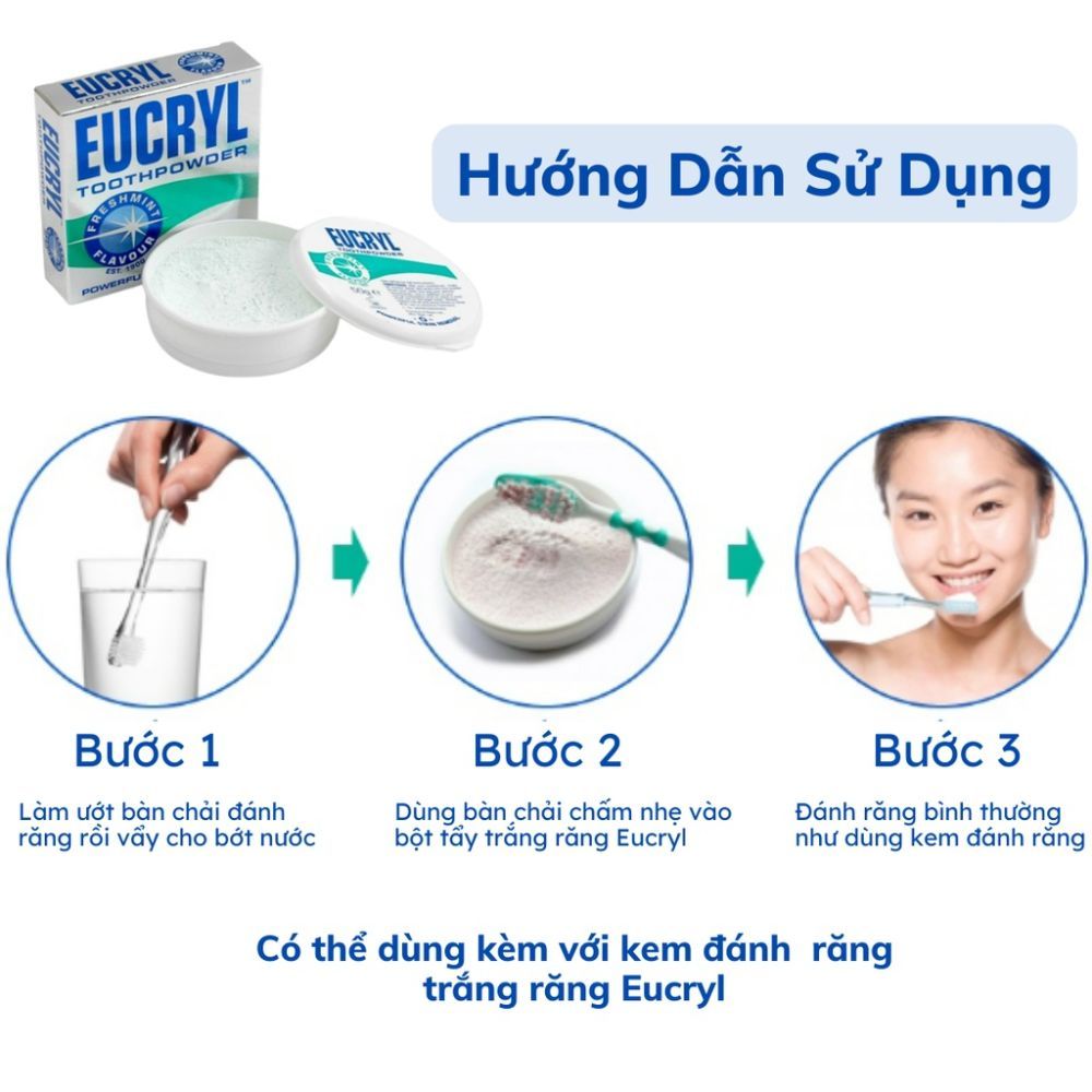 Ảnh 3 của Bột trắng răng Eucryl giúp răng trắng sáng
