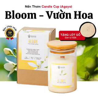  Nến Thơm AGAYA Nến Thơm Hương Hoa Tinh Dầu Thiên Nhiên Candle Cup Tràn Đầy Năng Lượng - Mùi BLOOM 