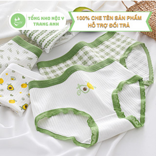 Combo 10 Quần Chip Bé Gái Thun Tăm Họa Tiết Trái Bơ Xinh Xắn Cao Cấp Kháng Khuẩn Co Giãn CTB19