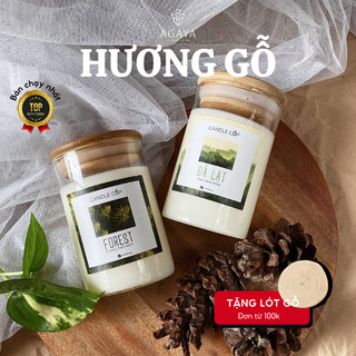  Nến Thơm Mùi Gỗ AGAYA Nến Thơm Phòng Hương Gỗ Nến Thơm Quà Tặng Sinh Nhật Giúp Thư Giãn Giảm Stress Candle Cup 
