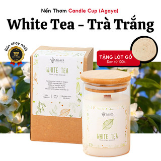  Nến Thơm AGAYA Nến Thơm Hương Hoa Candle Cup Trong Lành Tươi Mát Ngọt Thanh - Mùi White Tea 