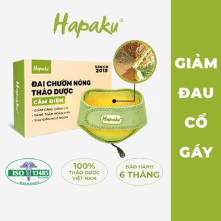  Đai Chườm Thảo Dược Cổ Gáy Hapaku Giảm Đau Nhức Mỏi Cổ Gáy Thư Giãn Ngủ Ngon 