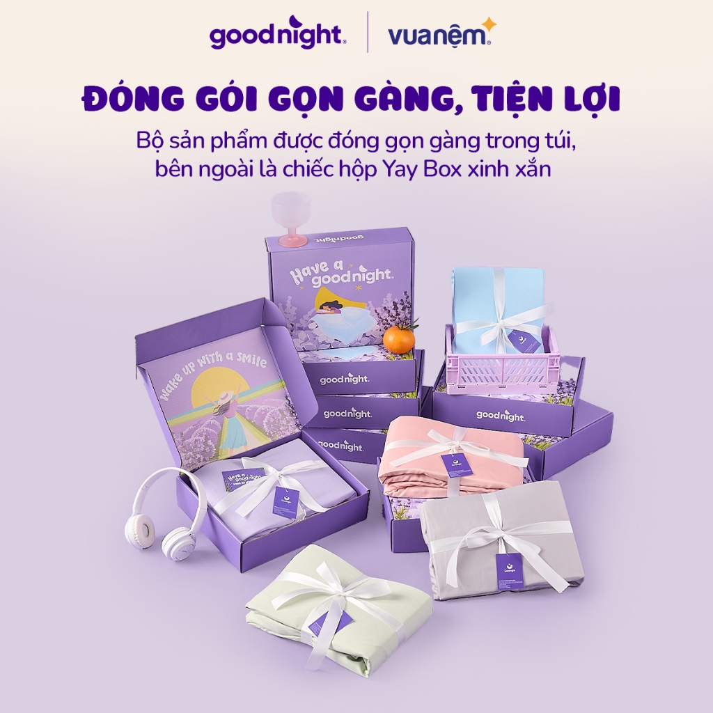 [ĐƠN 800K TẶNG 1 GỐI] Bộ Ga Gối 3 Món Goodnight Airsilk 20cm, Ga Giường Tencel Cao Cấp Mềm Mại, 9 Màu | BigBuy360 - bigbuy360.vn