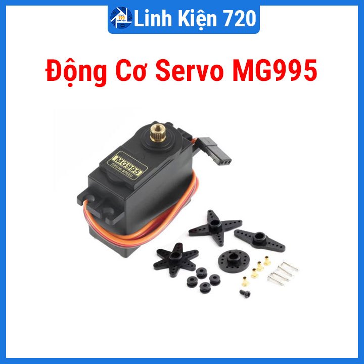 Động cơ Servo MG995 góc quay 180 độ, hạn chế sai lệch bằng cơ chế vòng hồi kín