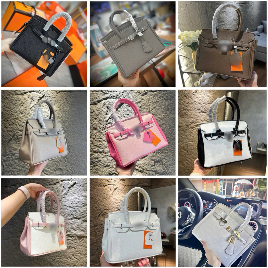 (Full-Box) Túi H dáng Bi.kin da mềm TAG BẠC size 25 cm TẶNG KÈM PHỤ KIỆN cầm tay đeo chéo sang chảnh