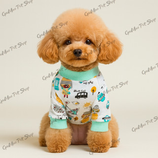 🐾 [MẪU MỚI 2025] Áo Thun Cotton Mềm Mại Cho Chó Mèo – Họa Tiết Dễ Thương 🐶🐱 | GouMao Pet Shop 🌸