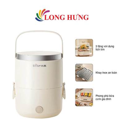 Hộp cơm điện cầm tay Bear LB-4H15W	 - Hàng chính hãng