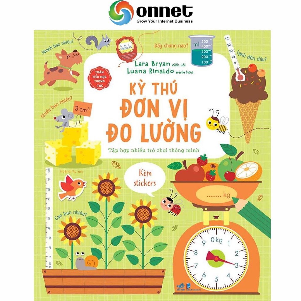 SÁCH TOÁN TIỂU HỌC TƯƠNG TÁC KÈM STICKER - KỲ THÚ ĐƠN VỊ ĐO LƯỜNG