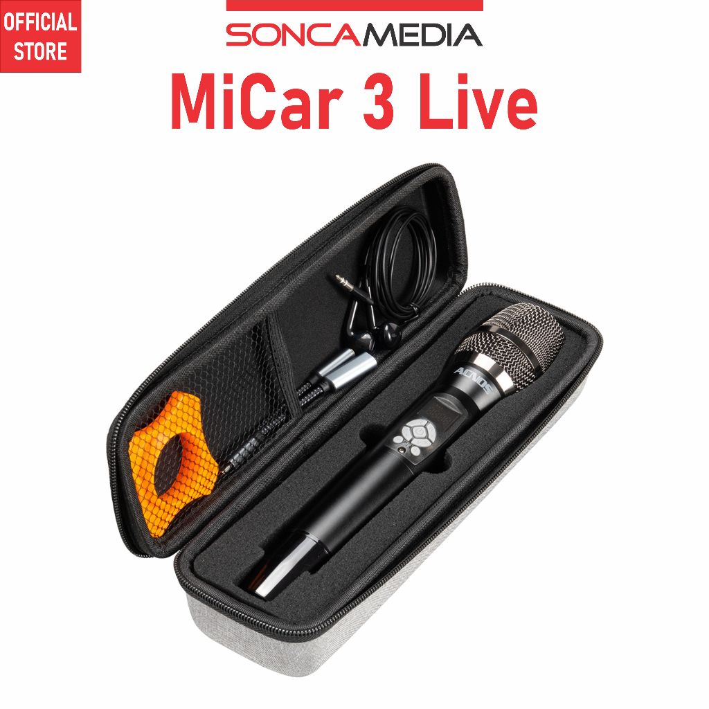 Micro hát karaoke cho xe ô tô và hát live SONCAMEDIA MiCar 3 Live - Mic hát xe hơi, hát live stream