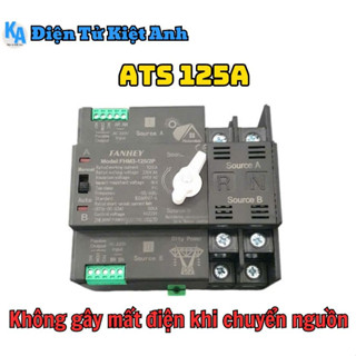 Cầu dao đảo chiều tự động ATS 125A 2P LW không gây mất điện khi chuyển nguồn- FHM3-125/2P-Đen