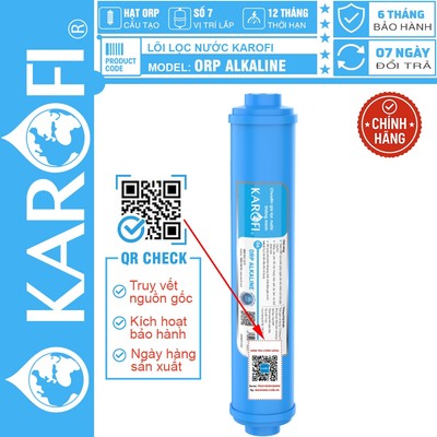 [CHÍNH HÃNG 100%] Lõi lọc nước Karofi ORP ALKALINE, CÓ TEM KÍCH HOẠT BẢO HÀNH CHÍNH HÃNG