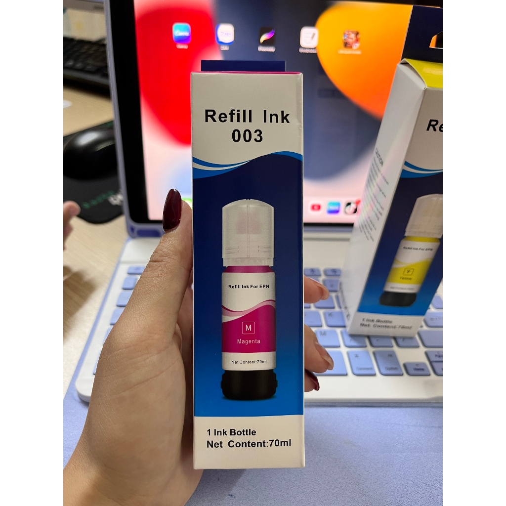 Mực In UNI Ink 003 Màu Đỏ M Cho Epson L1110 L3110 L3150 L3210 L3250 L1210 L121 Sắc Nét Có VAT Mới 10