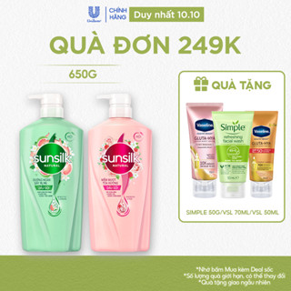 Dầu gội Sunsilk Natural Dưỡng Ngăn Gãy Rụng và Mềm Mượt Tỏa Hương 650g