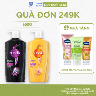 Dầu gội Sunsilk Mềm Mượt Diệu Kỳ và Óng Mượt Rạng Ngời 650g