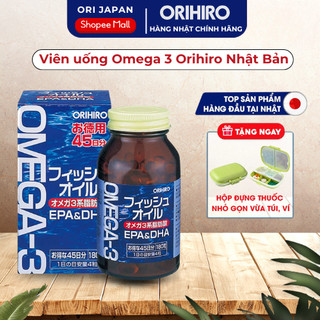  Viên Uống Dầu Cá Omega 3 ORIHIRO Bổ Mắt Hỗ Trợ Tim Mạch Hỗ Trợ Bổ Não Hộp 180 Viên 