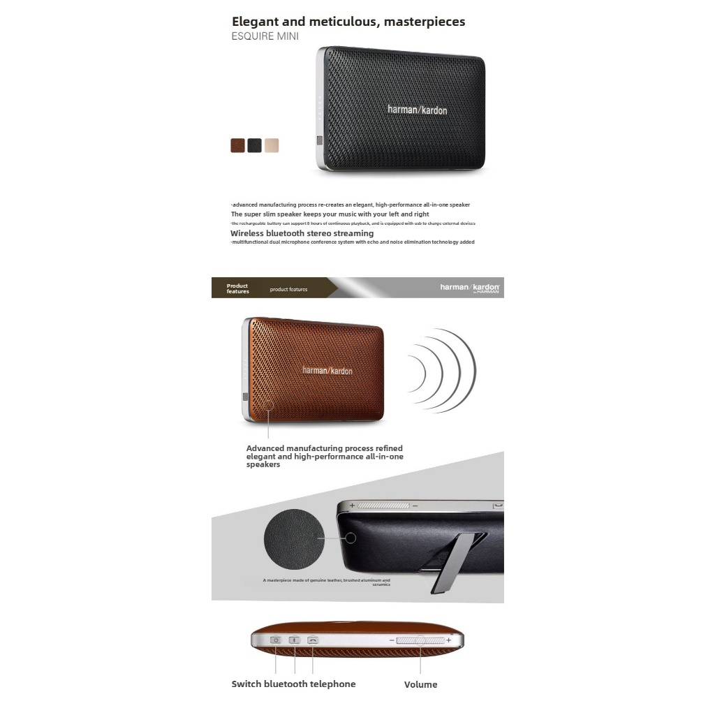 Harman Kardon Esquire Mini Mini Music Elite Wireless Bluetooth Speaker Portable Mini