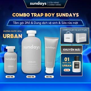 [TẶNG 1 QUÀ] Combo Set Quà Tặng Bạn Trai Sundays - Sữa Tắm Gội Nam 2in1 Giảm Mụn Lưng + Sữa Rửa Mặt + Dung Dịch Vệ Sinh