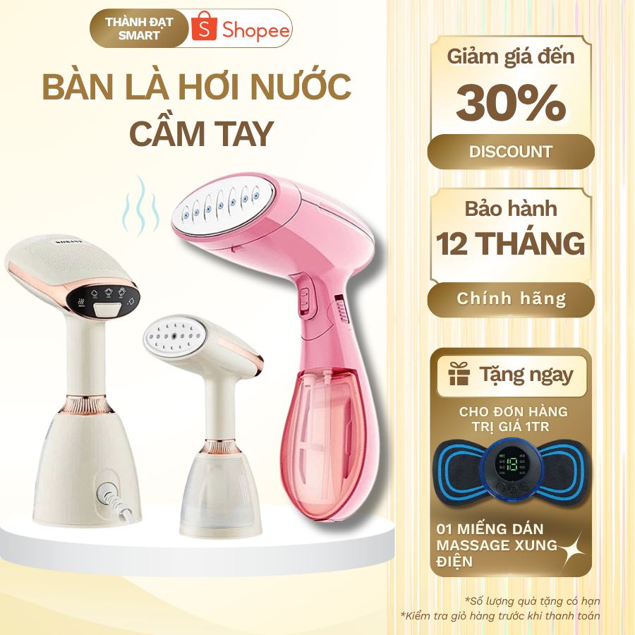 Bàn Ủi Hơi Nước Cầm Tay Gấp Gọn , Bàn Là Quần Áo Nhỏ Gọn Dành Cho Gia Đình công suất 1500w