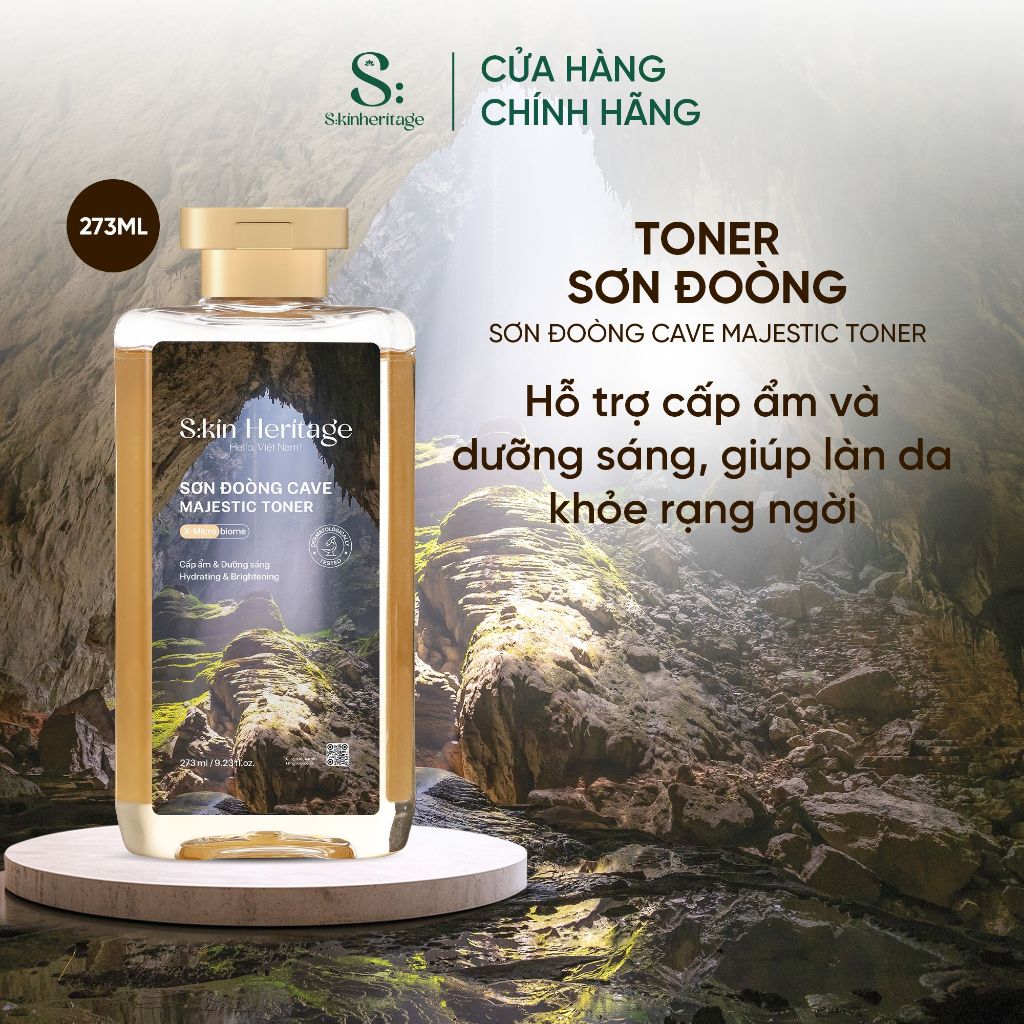Toner cấp ẩm Sơn Đoòng dưỡng ẩm và hỗ trợ dưỡng sáng cho da dầu mụn S:kin Heritage Sử dụng 60 Lợi Khuẩn 273ml | BigBuy360 - bigbuy360.vn